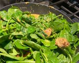 A picture of step 5 of Italian Sausage with Gnocchi and Spinach.