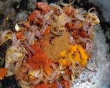A picture of step 3 of Kadai Paneer.