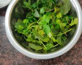 A picture of step 1 of Pudina pani for pani puri.