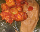 A picture of step 4 of Leaf moi moi.