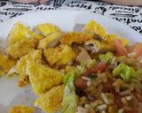 Foto del paso 3 de la receta: Milanesa de pollo rebozada con harina y polenta