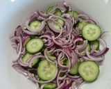 A picture of step 1 of Cucumber Salad with Yogurt Dressing.