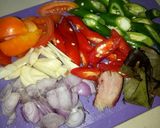 Foto langkah ke 3 dari resep Oseng Jeroan & Telur Ikan Gabus (Haruan) #Dandelion.