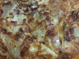 Tortilla de calabacín con bacon