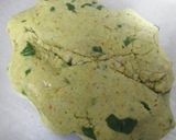 A picture of step 1 of Methi bhaji na dhebra.