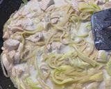 Фото кроку 7 до Спагетти с курицей и кабачками.