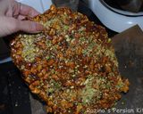 A picture of step 8 of Persian honey-saffron walnuts brittle(سوهان عسلی گردویی).