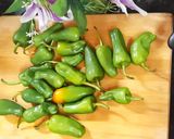 A picture of step 1 of Green Chilli Pickle.