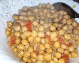 A picture of step 4 of Chana chat mix.