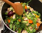 A picture of step 1 of Vegetables Braised in Coconut Milk.