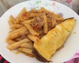 รูปขั้นตอนการทำที่ 15 ของ พาสต้าหมูสามชั้นสไลด์&ไข่แพนเค้ก