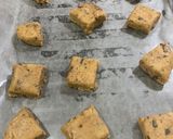 A picture of step 7 of Square milk choco cookies in a cookie dough batter.