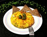 Foto del paso 3 de la receta Tortilla de huevo con guisantes congelados