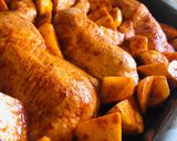 Sült csirkecomb vele sült burgonyával recept fázis 2 fotója
