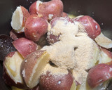 A picture of step 2 of Red Mashed Potatoes.