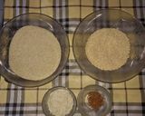 A picture of step 1 of Barnyard Millets -Idli and Dosa (Tri colour).