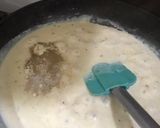 A picture of step 6 of Chicken Alfredo Pasta.