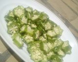 A picture of step 11 of Okra and egusi soup.