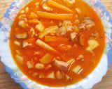Fehér bableves füstölt főlt csülökkel/ enyhén csípősen/ recept fázis 2 fotója