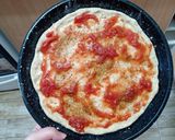 Foto del paso 3 de la receta: Prepizza integral sin levadura 🤯