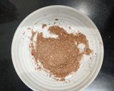 A picture of step 3 of Arbi Took chaat.