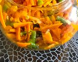 A picture of step 5 of Turmeric pickle.