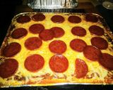 A picture of step 12 of Baked Spaghetti with Pepperoni.