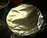 A picture of step 4 of Rice flour chapati with green chutney.
