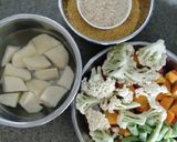 A picture of step 1 of Khichuri.