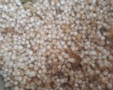 A picture of step 2 of Sabudana.