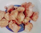 A picture of step 5 of Lacha chicken pakora.
