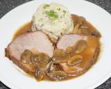 Foto del paso 9 de la receta: Carne de pollo ganso braseado, con salsa de champiñones