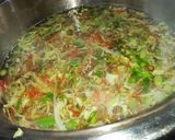 A picture of step 2 of Quails soup.