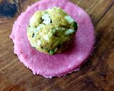 A picture of step 5 of Baked Chandrakala with Yellow Dip.