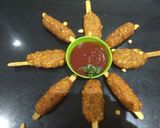 A picture of step 2 of Corn kabab.