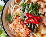A picture of step 5 of 🌱 Quick Vegetarian Bún Bò Huế with Soup Cubes.