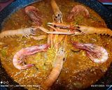 Foto del paso 5 de la receta: Arroz cristalino con setas, espárragos, gambas rojas y escamarlanes