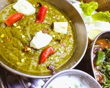 A picture of step 4 of Palak Paneer.