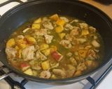 A picture of step 6 of Vickys Pork & Apple Casserole, GF DF EF SF NF.