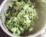 A picture of step 2 of Spinach soup (palak soup).