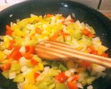 A picture of step 2 of Stuffed Chicken Breast with Peppers and Cheese.