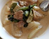รูปขั้นตอนการทำที่ 4 ของ แกงไก่ใส่ฟัก (กะทิ)