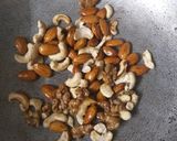 A picture of step 2 of Poha and dryfruits ladoo.