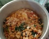 Foto langkah ke 3 dari resep Oblok-oblok Daun Singkong Tempe Teri.