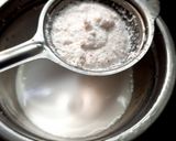 A picture of step 5 of Paruppu payasam / moong dal kheer.