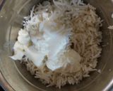 A picture of step 1 of Leftover rice vegetable menduvada.