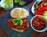 Mexikói tortaszendvics sült babbal zöldségekkel, baconnel recept fázis 7 fotója
