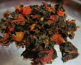 A picture of step 6 of Lal saag sabji.
