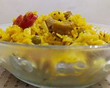 A picture of step 3 of Veg yellow pulao.