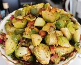 A picture of step 3 of Yummy baked brussels sprouts😋👍.
